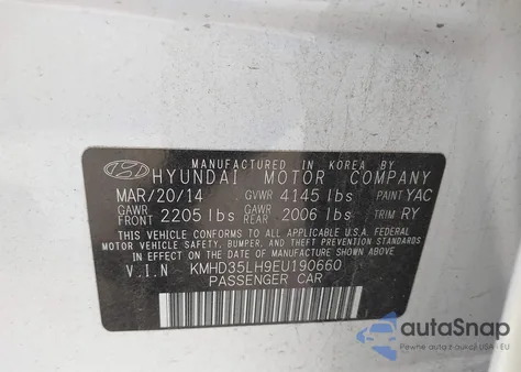 2014 Hyundai Elantra Gt из США, поврежденный, VIN KMHD35LH9EU190660